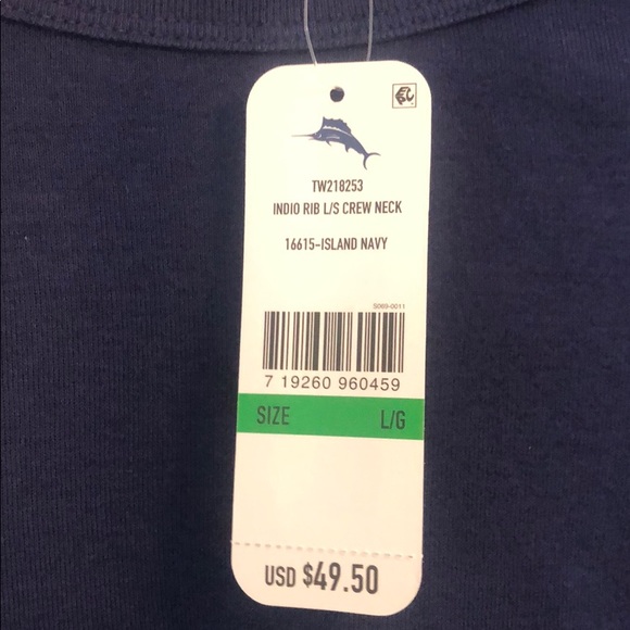 Tommy Bahama long sleeve crew neck top - Picture 3 of 4